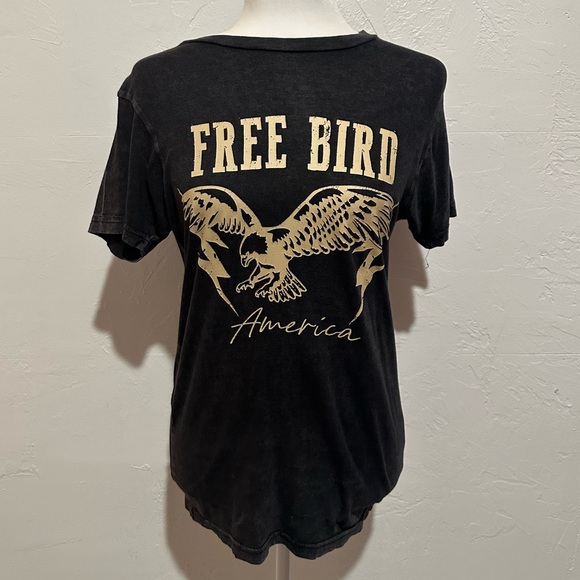 FREE BIRD AMERICA GRAPHIC BAND TEE USA MUSIC TEE - Picture 1 of 6
